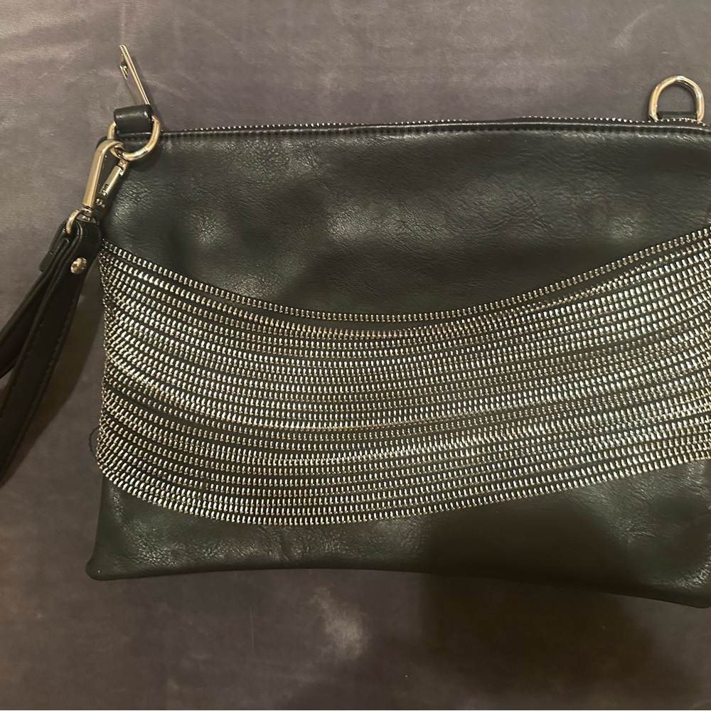 Black and Silver Women's Clutch